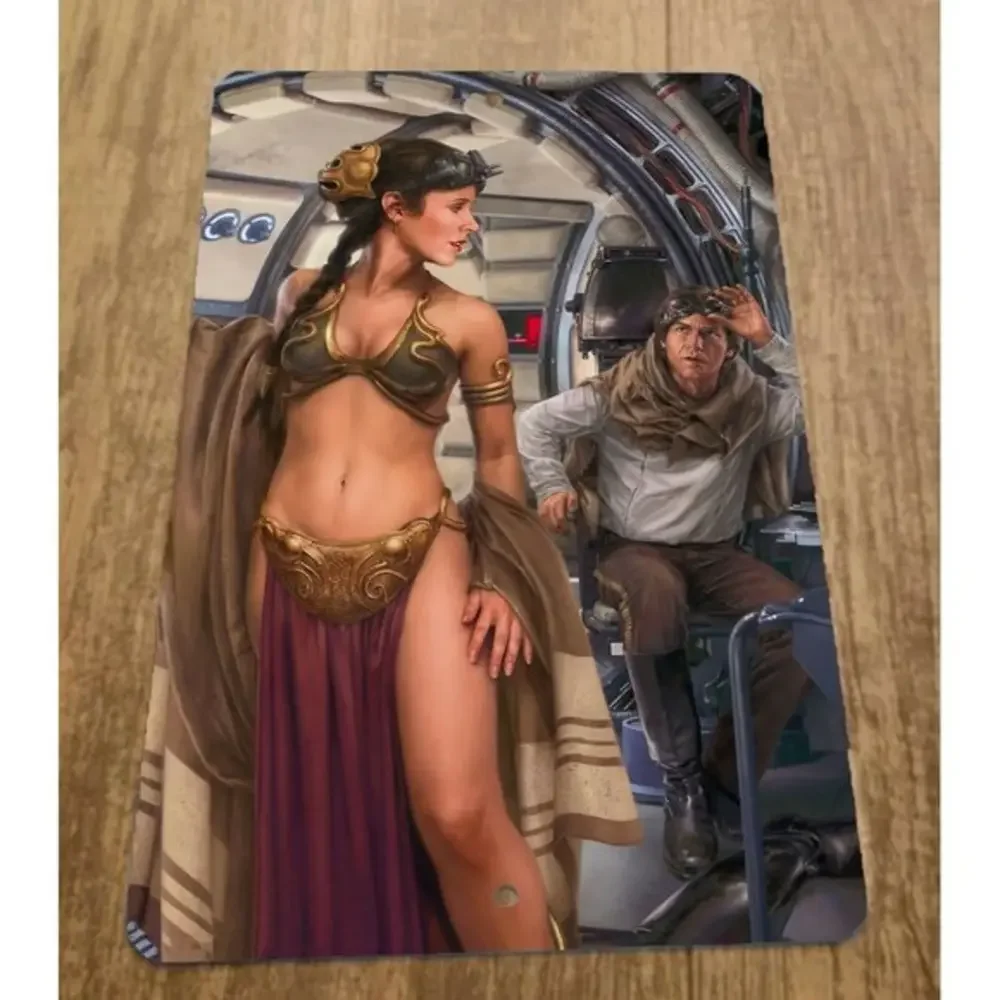 Star Wars Artwork Princess Leia Han‎ Solo 8x12 Metal Wall Sign